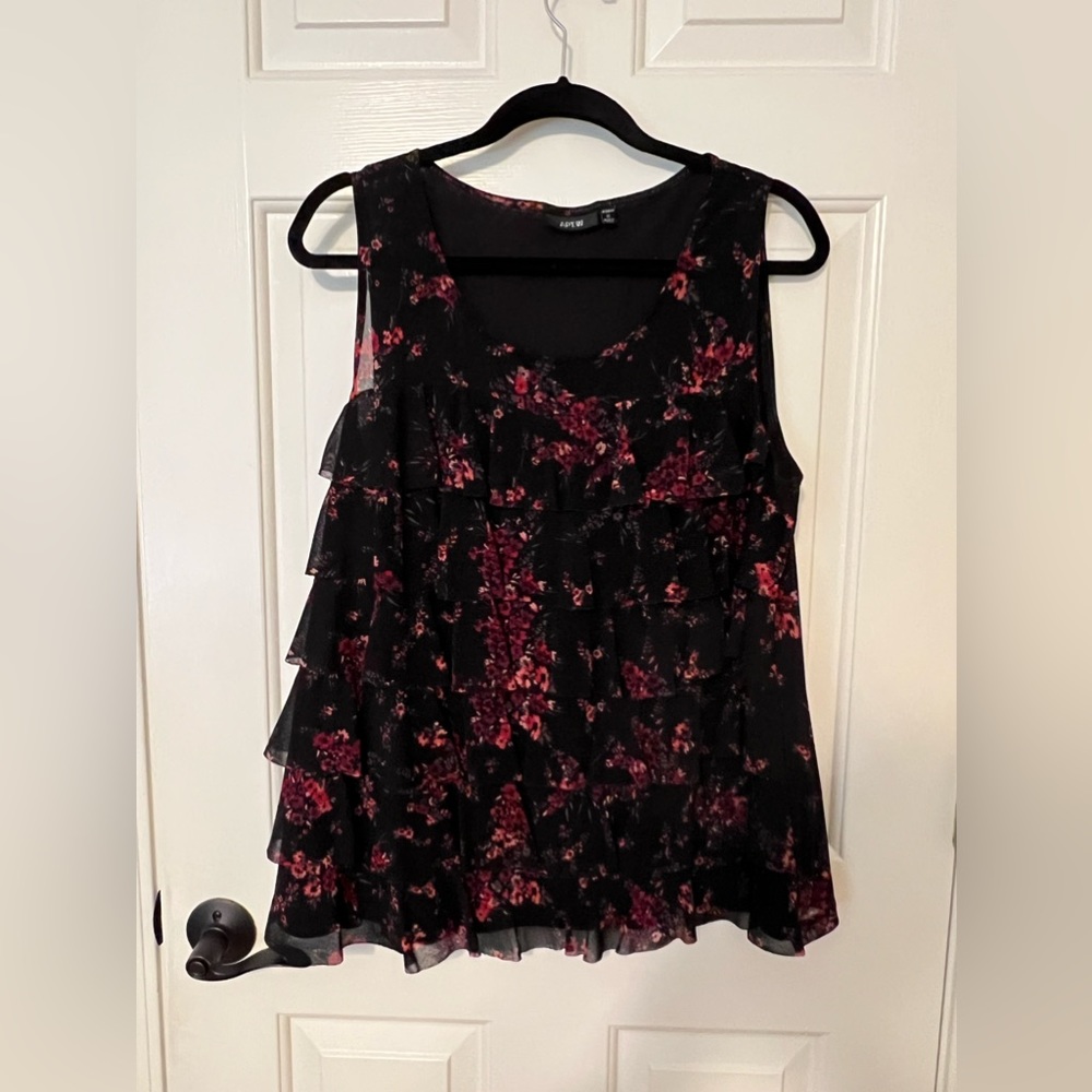 Apt 9 1X Lacey tiered tank top women’s plus size